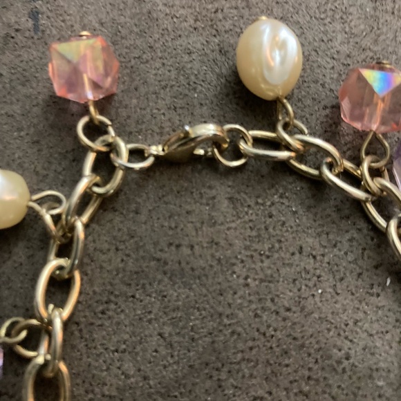 Charm Bracelet Pink White Purple Pink Stones Couples Bracelet - Picture 2 of 2